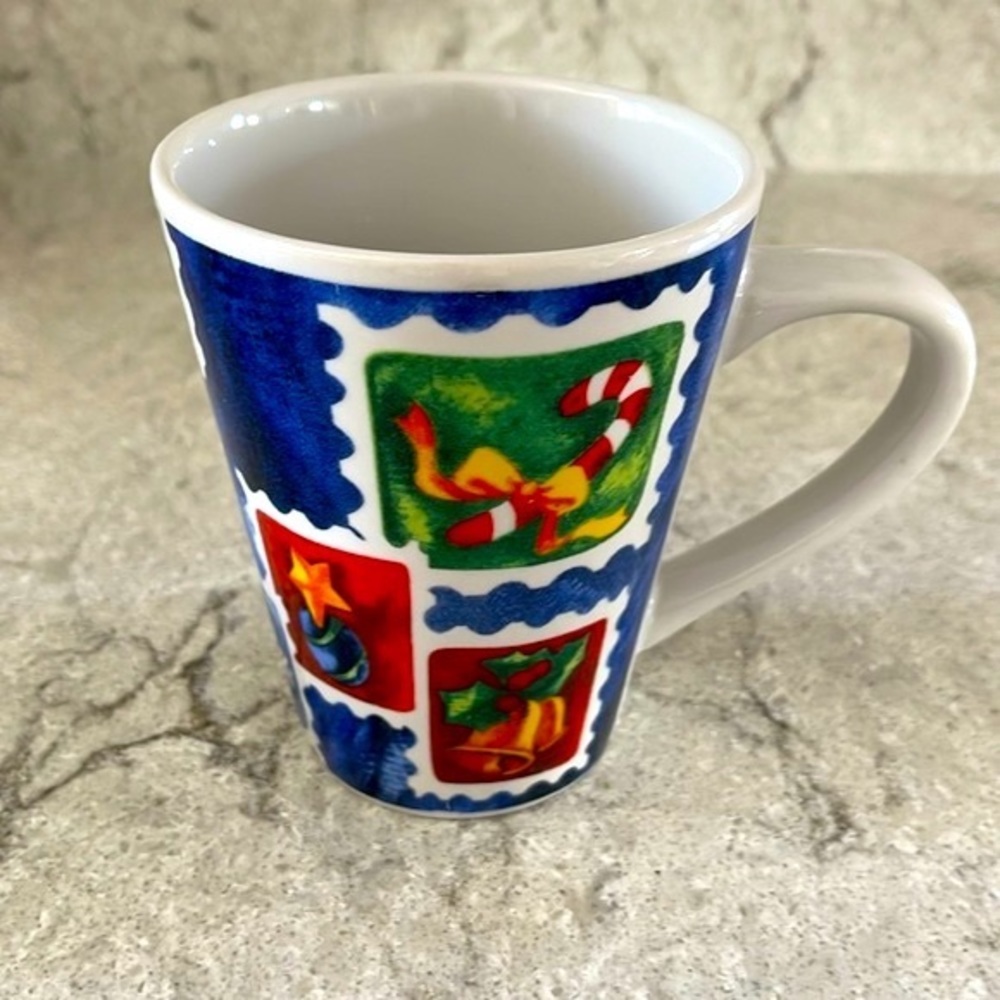 Christmas Themed Ceramic Multi-Colored Coffee Tea Mug Cup 10oz